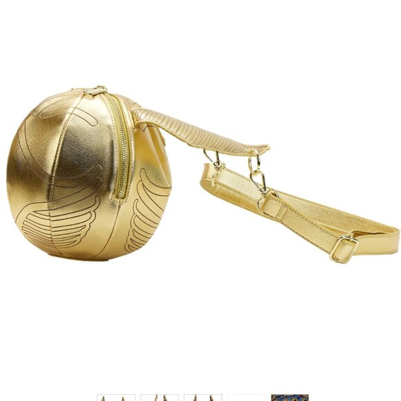Loungefly Harry Potter Golden Snitch Crossbody Bag - Picture 7 of 9